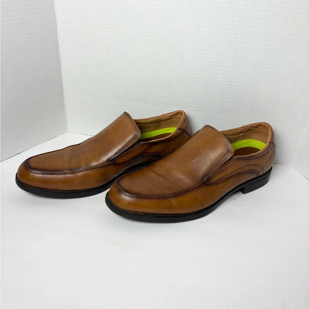 Florsheim Men’s Midtown Moc Toe Slip-On Loafers Cognac Dress Shoe Round Toe 13D‎